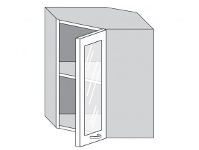 1.60.3у Шкаф настенный (h=720) угловой на 600мм со стекл. дверцей в Мегионе - megion.magazin-mebel74.ru | фото