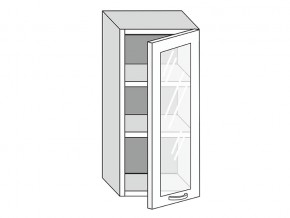 19.40.3 Шкаф настенный (h=913) на 400мм с 1-ой стекл. дверцей в Мегионе - megion.magazin-mebel74.ru | фото