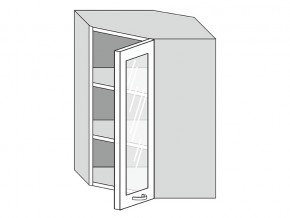 19.60.3у Шкаф настенный (h=913) угловой на 600мм со стекл. дверцей в Мегионе - megion.magazin-mebel74.ru | фото