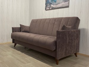 Диван Престиж-3 НПБ, велюр Sensey Dusty plum в Мегионе - megion.magazin-mebel74.ru | фото